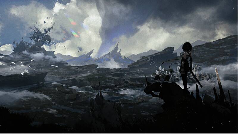 《鸣潮》战斗场景截图，角色施展技能，画面特效绚丽