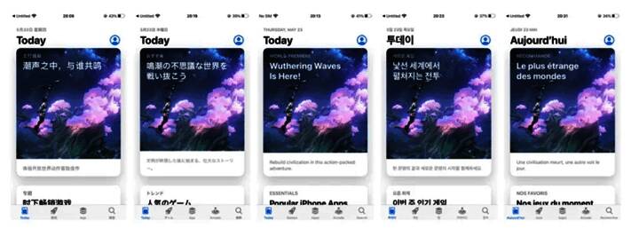 《鸣潮》海外社交媒体账号界面截图，显示粉丝数量和互动热度