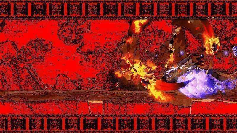 角色在高速奔跑中发动华丽技能，击碎障碍物