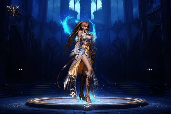 魔法师身着华贵长袍，手持法杖，散发神秘气息