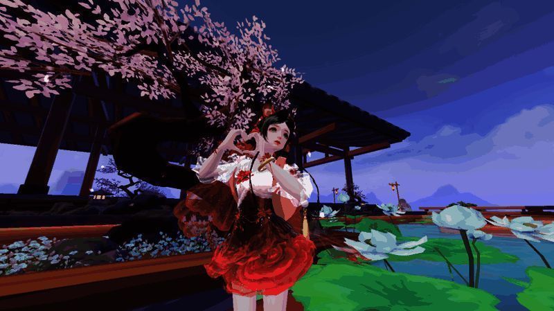 《天下》手游采访截图，显示丶黎晚在游戏中的战斗场景