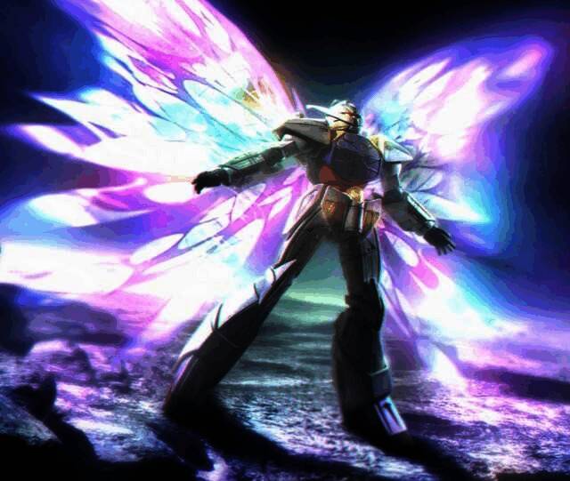 逆X月光蝶发动技能特效图，月光蝶装置展开，能量波纹扩散