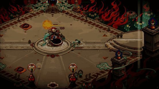 游戏角色施展华丽技能的画面，展现出丰富的视觉层次