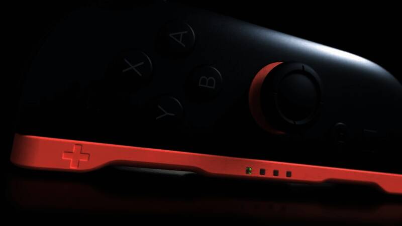 Switch 2 Joy-Con手柄操作演示，右侧手柄显示光标控制界面