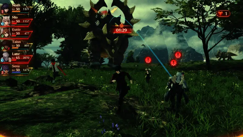 《异度神刃3》游戏地图细节展示，山川河流交错，植被丰富自然