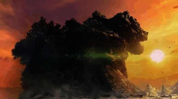 角色使用「络缲」制造出一排旋转利刃，准备对化兽发起连击