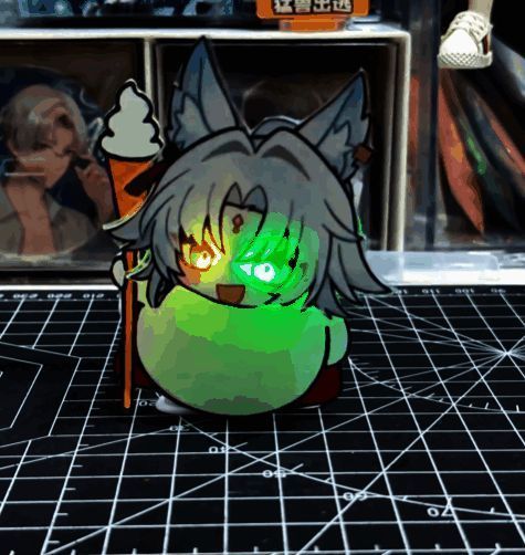 Q版飞霄与雪王融合形象手工作品，造型滑稽可爱