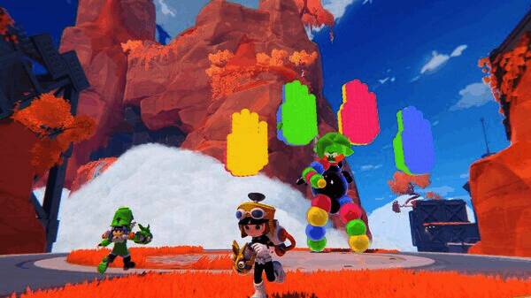 玩家角色在平台上跳跃探索，场景细节丰富，光影效果自然