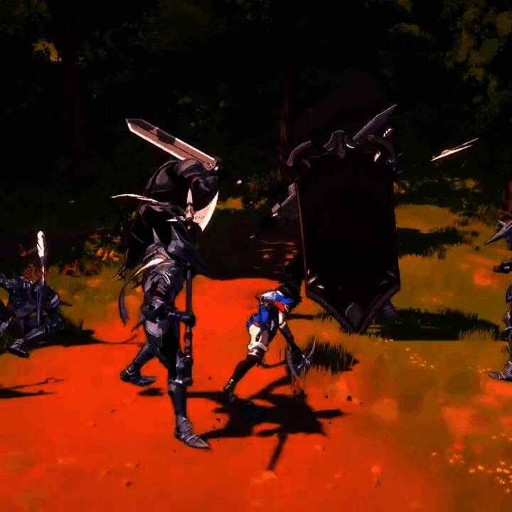 绿巨人骑士近身战斗特写，技能释放特效炫目，气氛紧张