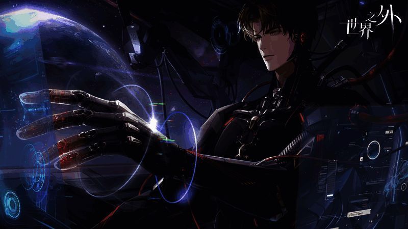 柏源变身机甲形态，英姿飒爽地站在主角面前