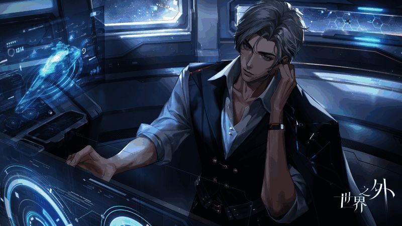 夏萧因靠在飞船舷窗边，神情略带挑衅地看向主角