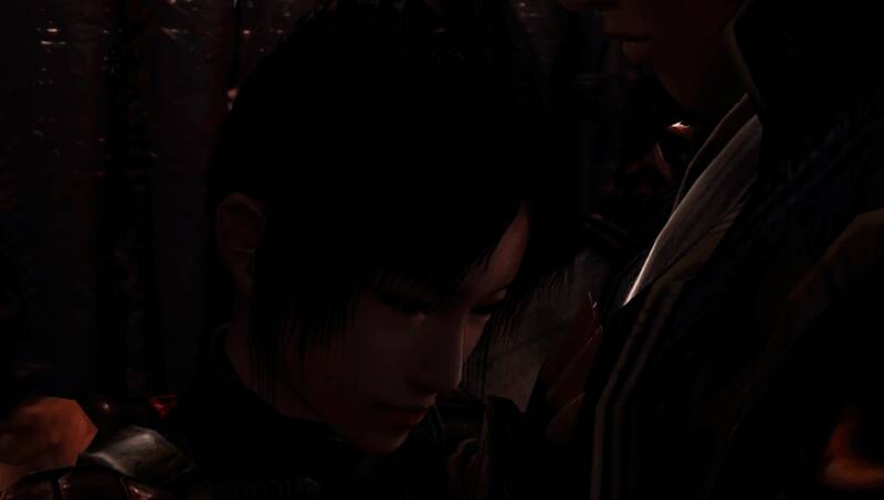 高清重制后的战斗场景，主角身穿铠甲挥舞长刀，背景细节清晰可见，整体画面更具沉浸感