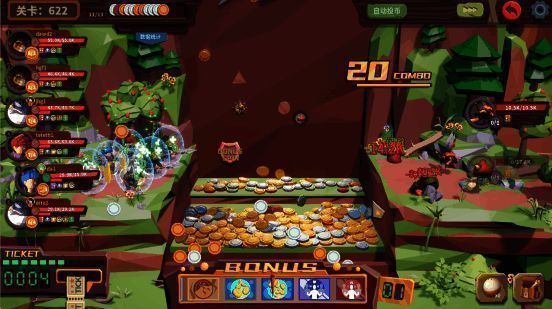 无尽模式战斗画面，玩家使用特定BD组合突破层层敌人，技能特效绚丽夺目