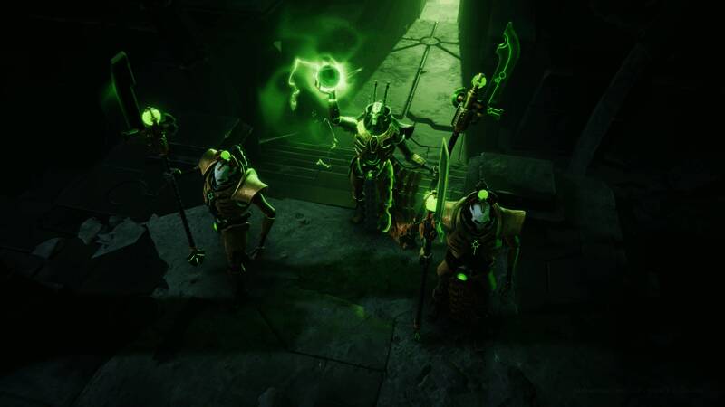 太空死灵部队在夜晚发动突袭，展现黑暗环境下的战斗策略