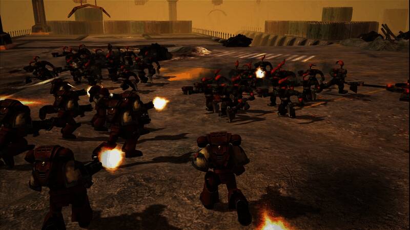 星际战士与敌军激烈交火的游戏场景