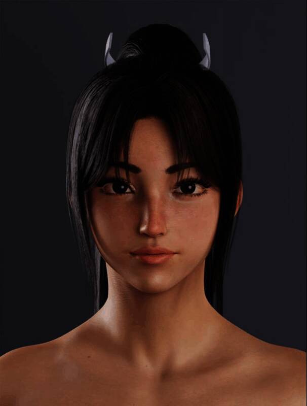 近距离特写不知火舞侧脸与发丝细节，光线柔和，质感逼真