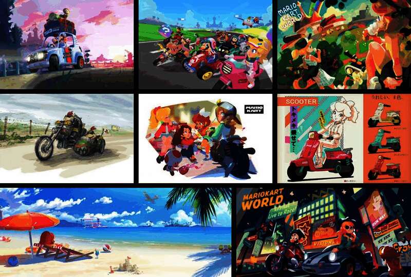 《马力欧赛车》Switch 2版游戏画面展示开放世界的广阔赛道