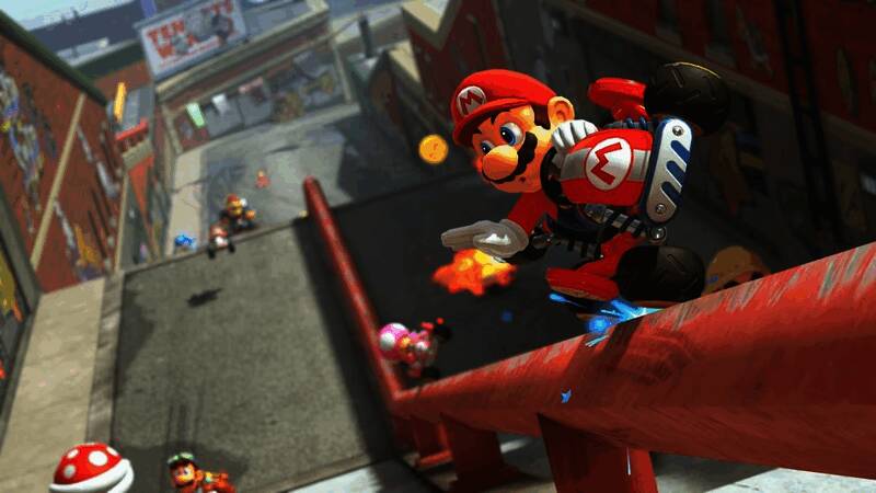 《马力欧赛车》新作角色竞速场景，多个经典角色同台竞技