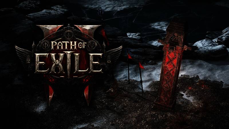 《流放之路2》0.2.1版本实机画面展示，角色在复杂地形中展开激烈战斗