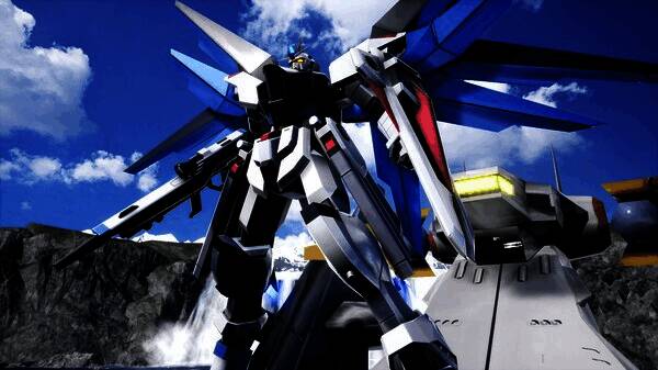 游戏主菜单界面展示多个可选机体，UI风格现代且富有科技感