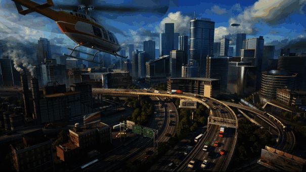 《狂热运输3》首支预告片截图，展现火车穿越山谷的震撼场景