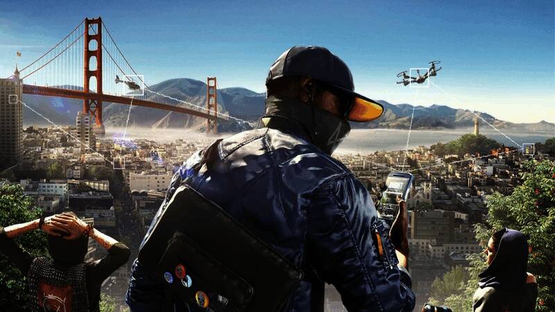 育碧总部外景，大楼前聚集着媒体记者与维权人士