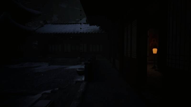 雪地中隐约可见的脚印痕迹，暗示着过往行踪