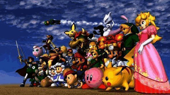 《任天堂大乱斗DX》电竞比赛现场，选手激烈对决