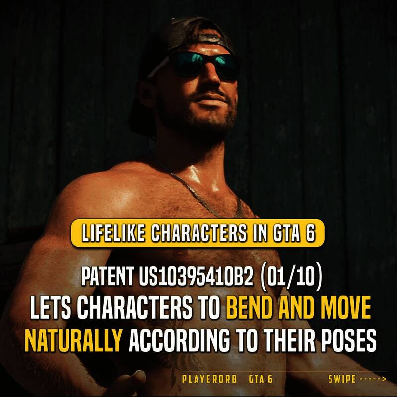 角色在不同动作下自动调整肢体，展现自然流畅的动作细节