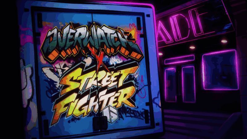 《守望先锋2》与《街头霸王6》联动宣传图，角色形象融合设计展示