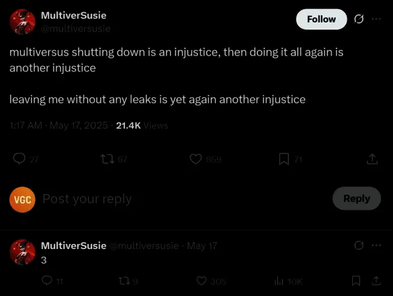 《不义联盟2》战斗画面，蝙蝠侠与超人激烈对决