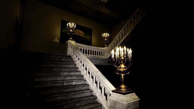 立体化地图设计示意图，展示上下层结构与楼梯通道布局