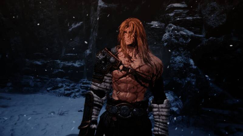 《第一狂战士：卡赞》游戏封面宣传图，展示主角手持武器，背景为黑暗奇幻风格场景