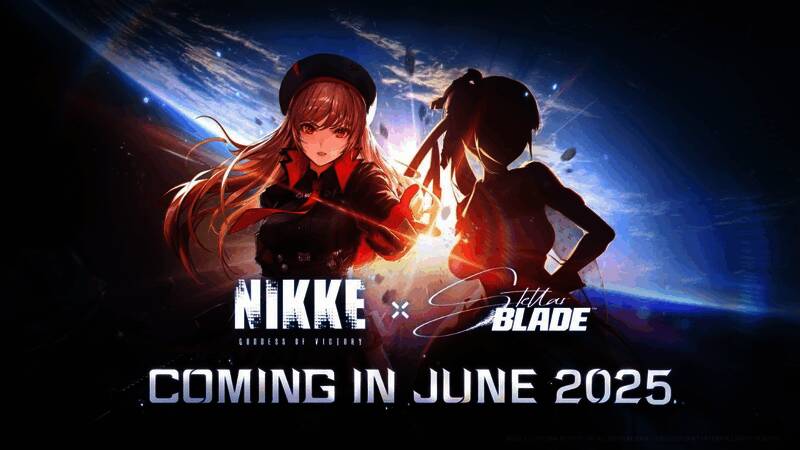 《星刃》与《妮姬：胜利女神》联动宣传图，两位主角并肩而立