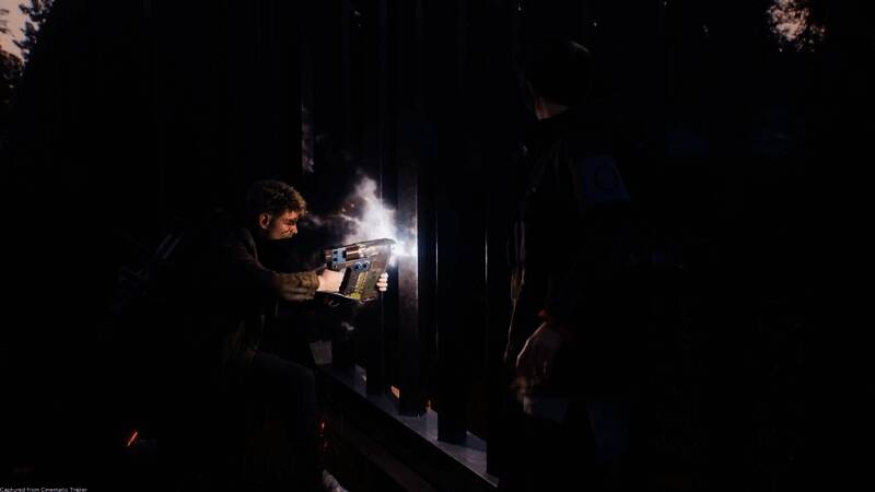 《公平游戏$》战斗场景，角色手持武器展开激烈交火