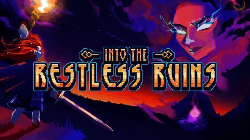 Into the Restless Ruins游戏宣传图，展示神秘废墟与苏格兰风格角色