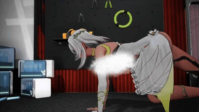 角色在掩体后准备突袭的战斗画面，背景硝烟弥漫