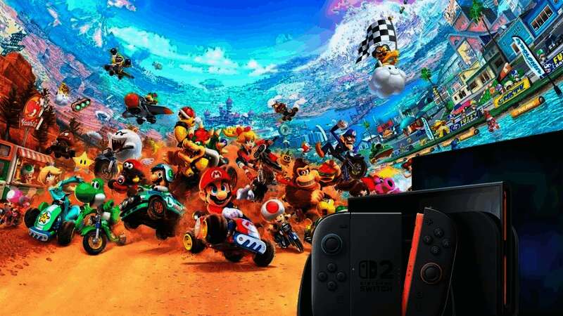 Switch 2概念图展示，主机外观设计简洁前卫，手柄细节更加精致