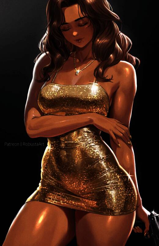 露西娅街头造型同人插画，展现都市叛逆感