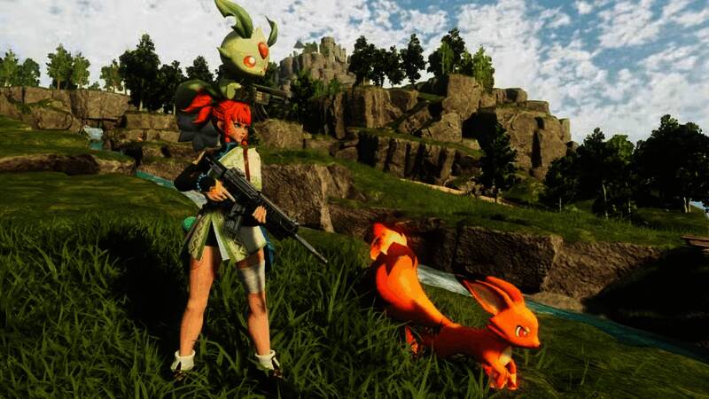 游戏界面展示玩家与帕鲁之间的互动操作，界面布局简洁直观