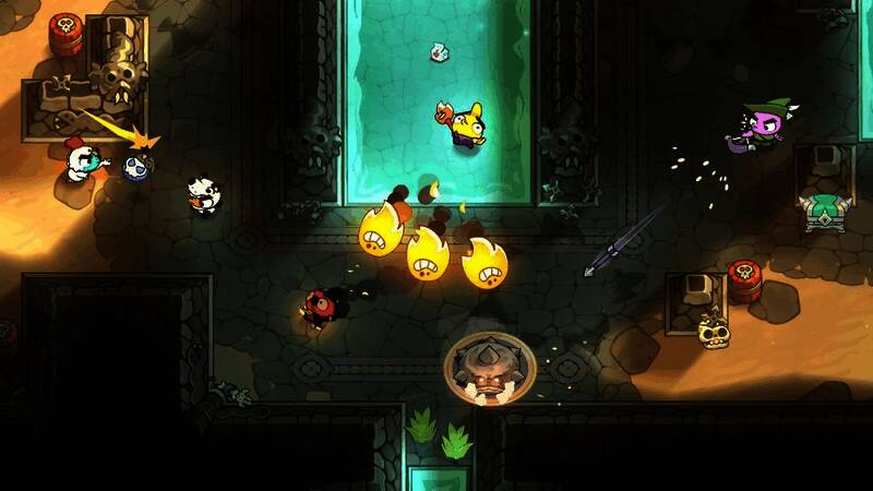 《呆呆大乱斗》游戏战斗场景截图，多名角色激烈交锋