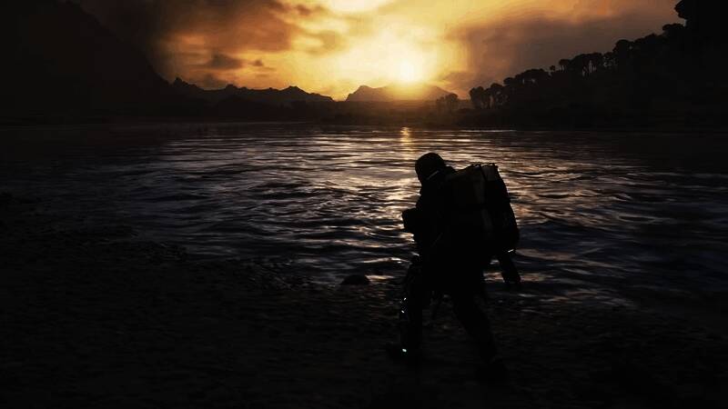 小岛工作室内部场景，展示电脑屏幕上的游戏开发界面