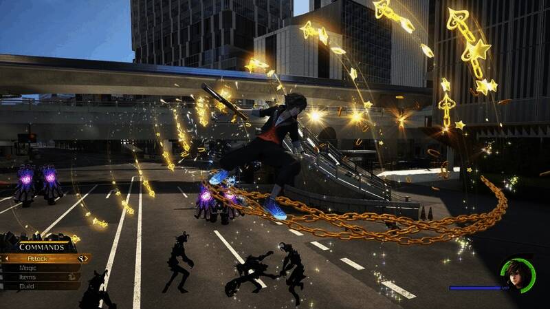 《王国之心4》角色立绘与场景设定图，背景为神秘异世界