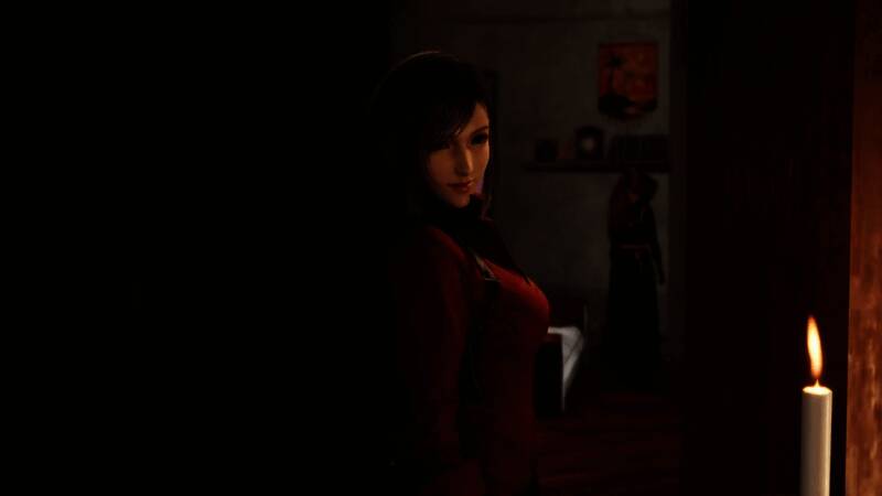 蒂法穿着艾达王风格服装的Mod展示图，展现冷艳成熟气质