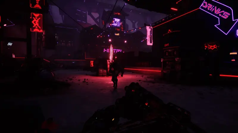 《无主之地4》游戏宣传图，角色手持武器站在废墟之上，身后有爆炸特效