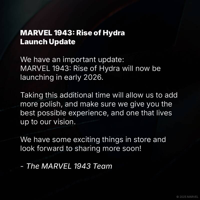 《漫威1943：九头蛇崛起》角色设计图，展示多个经典漫威英雄形象