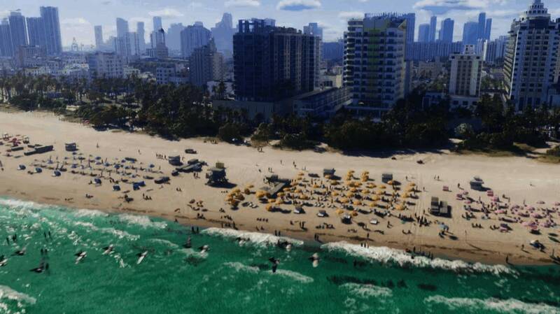 《GTA6》概念图展示城市夜景与主角轮廓，画面充满电影感