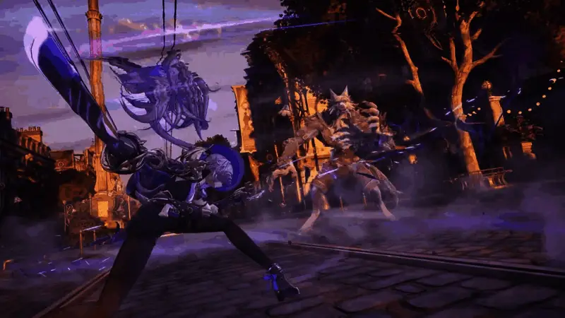 战斗技能释放瞬间，特效绚丽，打击感强烈