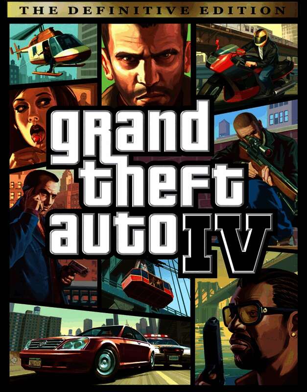 R星LOGO特写，背景为自由城天际线剪影，象征着《GTA》系列的辉煌历程