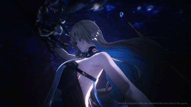 卡提希娅在战斗中释放技能，周围气流环绕，特效华丽